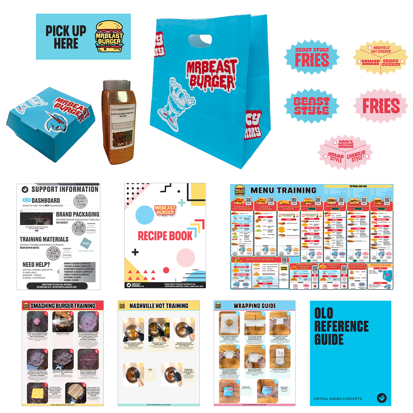 MRBEAST BURGER - GRAND OPENING KIT & TRAINING PACKET (WITH PERI PERI SEASONING) - RUBY
