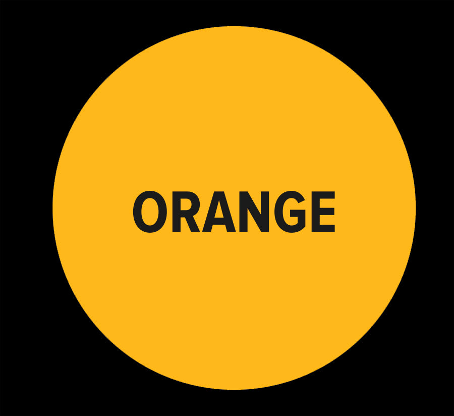 .75" STICKER - ORANGE